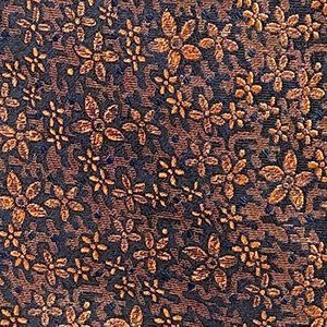 Ferragamo Tie - copper/brown flowers